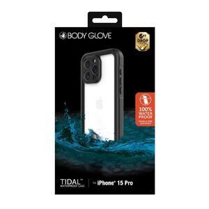 Body Glove iPhone 15 Pro Black/Clear Tidal Waterproof 6ft Drop Phone Case NEW